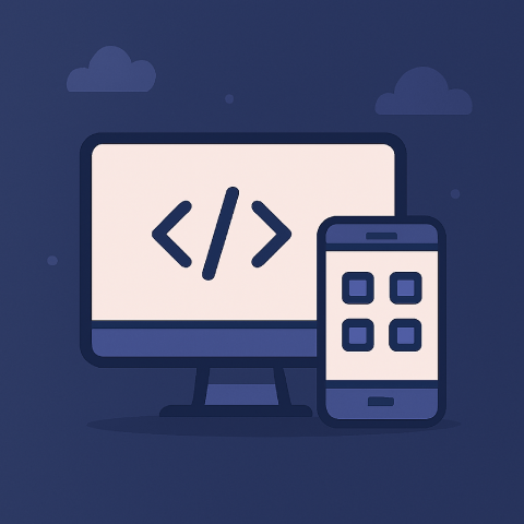 Ilustração de Desenvolvimento de Software Sob Medida